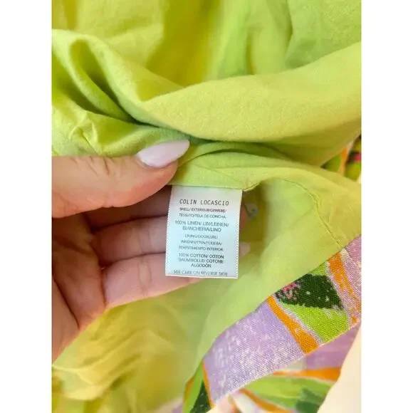 Colin LoCascio Anthropologie 100% Linen Jesse Abstract Blazer S - Picture 9 of 9